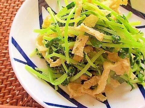 作り置きおかず♪豆苗と油揚げのサッパリ塩炒め